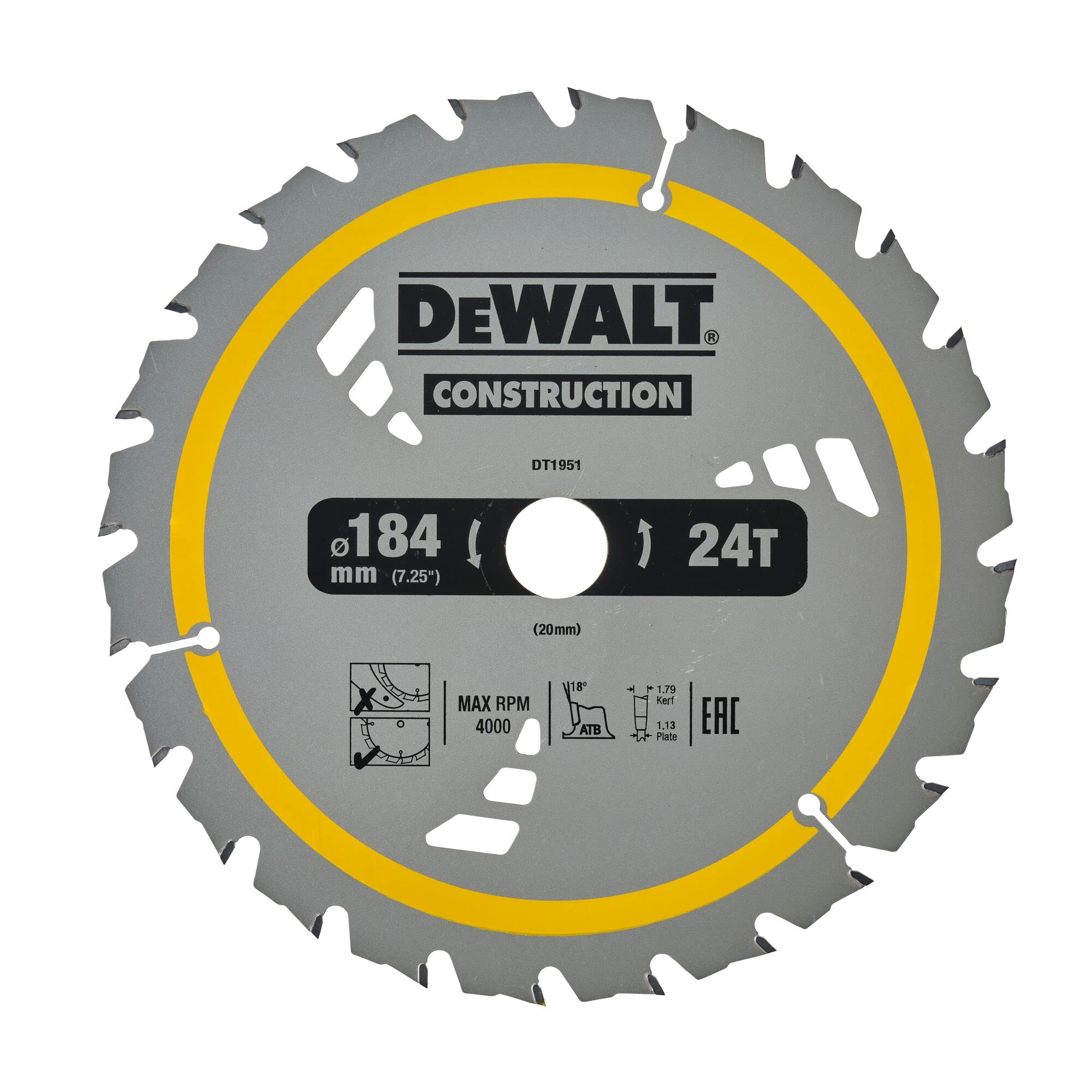 DeWalt DEWALT Kreissaegeblatt Akku 184/20mm 24WZ
