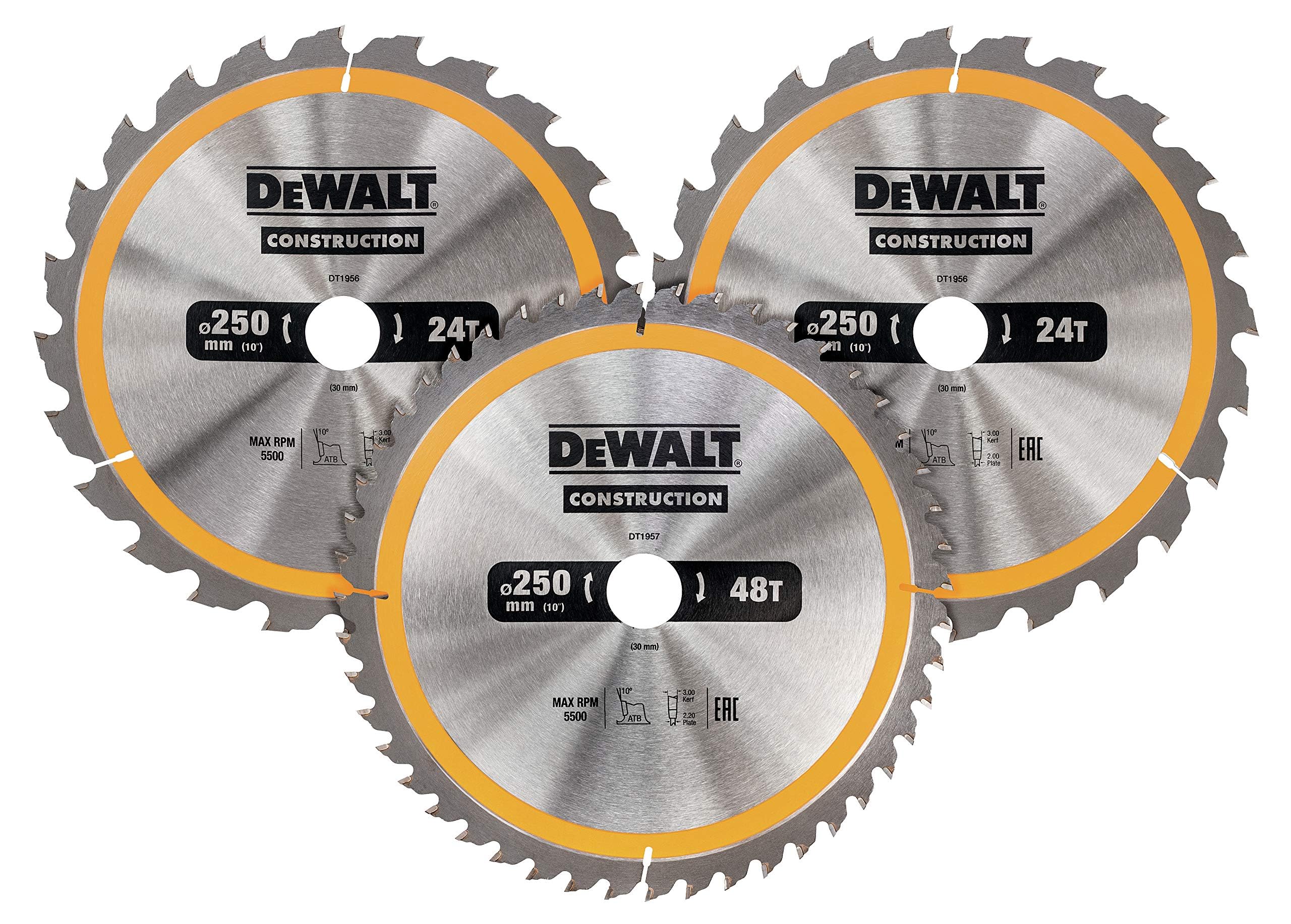 DeWalt DEWALT Kreissaegeblatt-Set 3-tlg. Stat