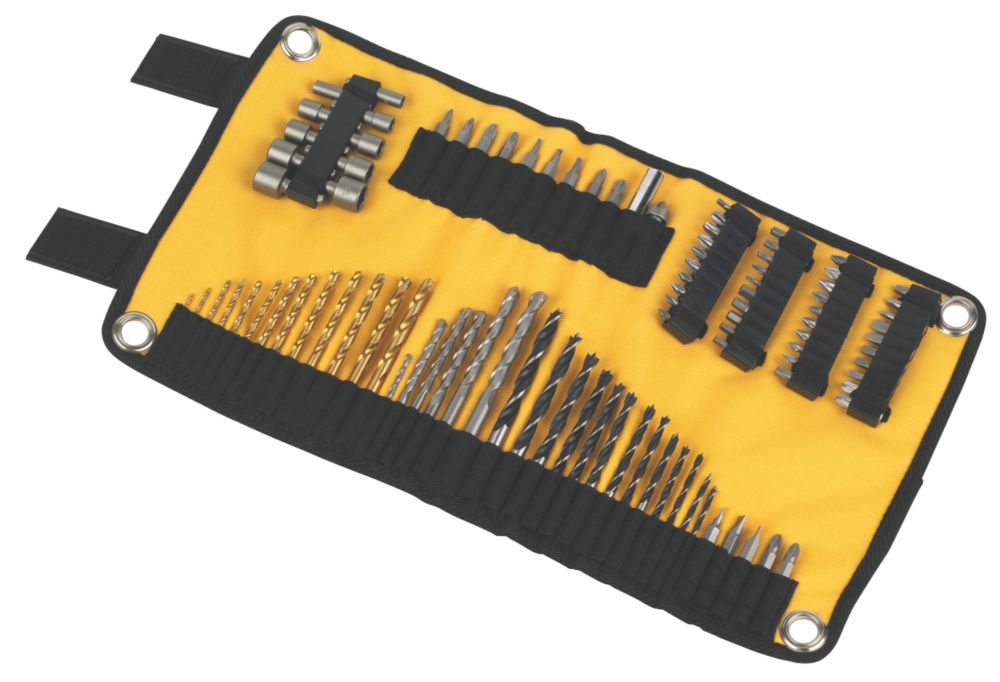 DeWalt Jeu de 98 accessoires de perceuse en trousse à queue droite