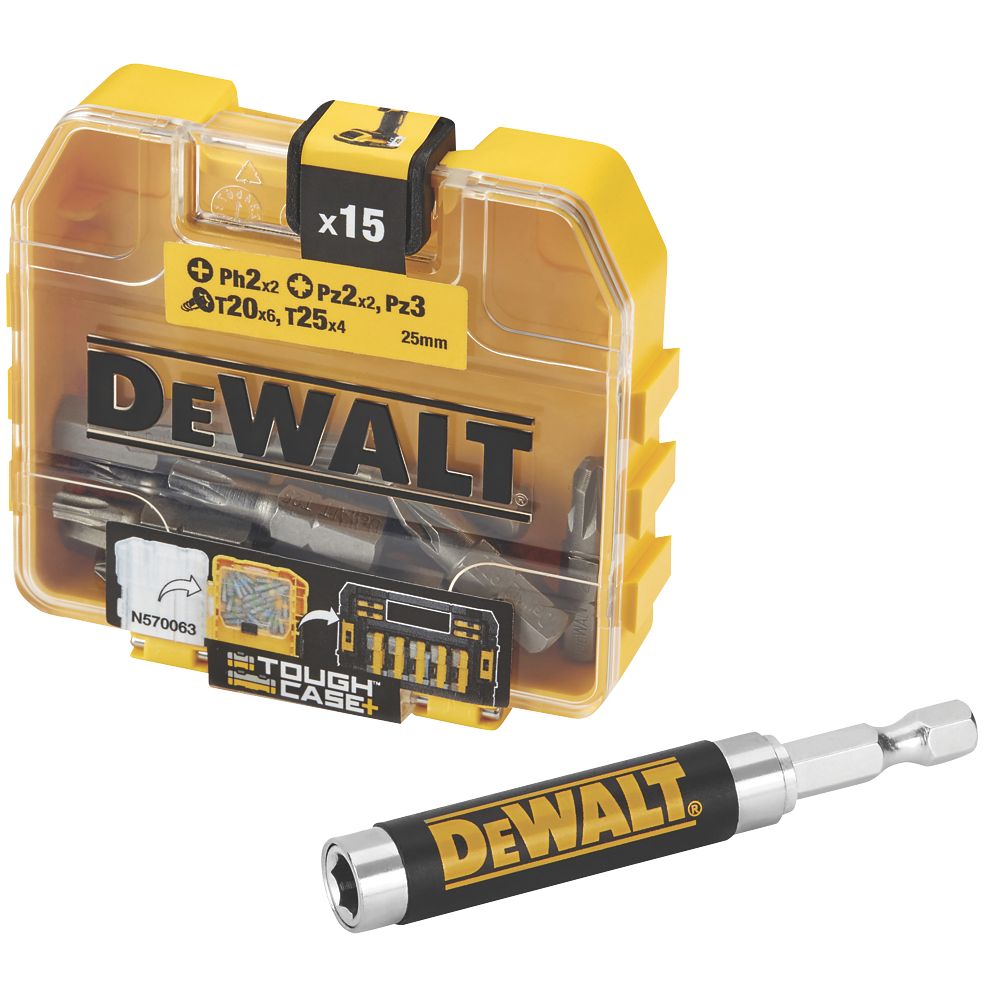 DeWalt Coffret de 16 embouts de visseuse assortis à queue hexagonale 6,35mm