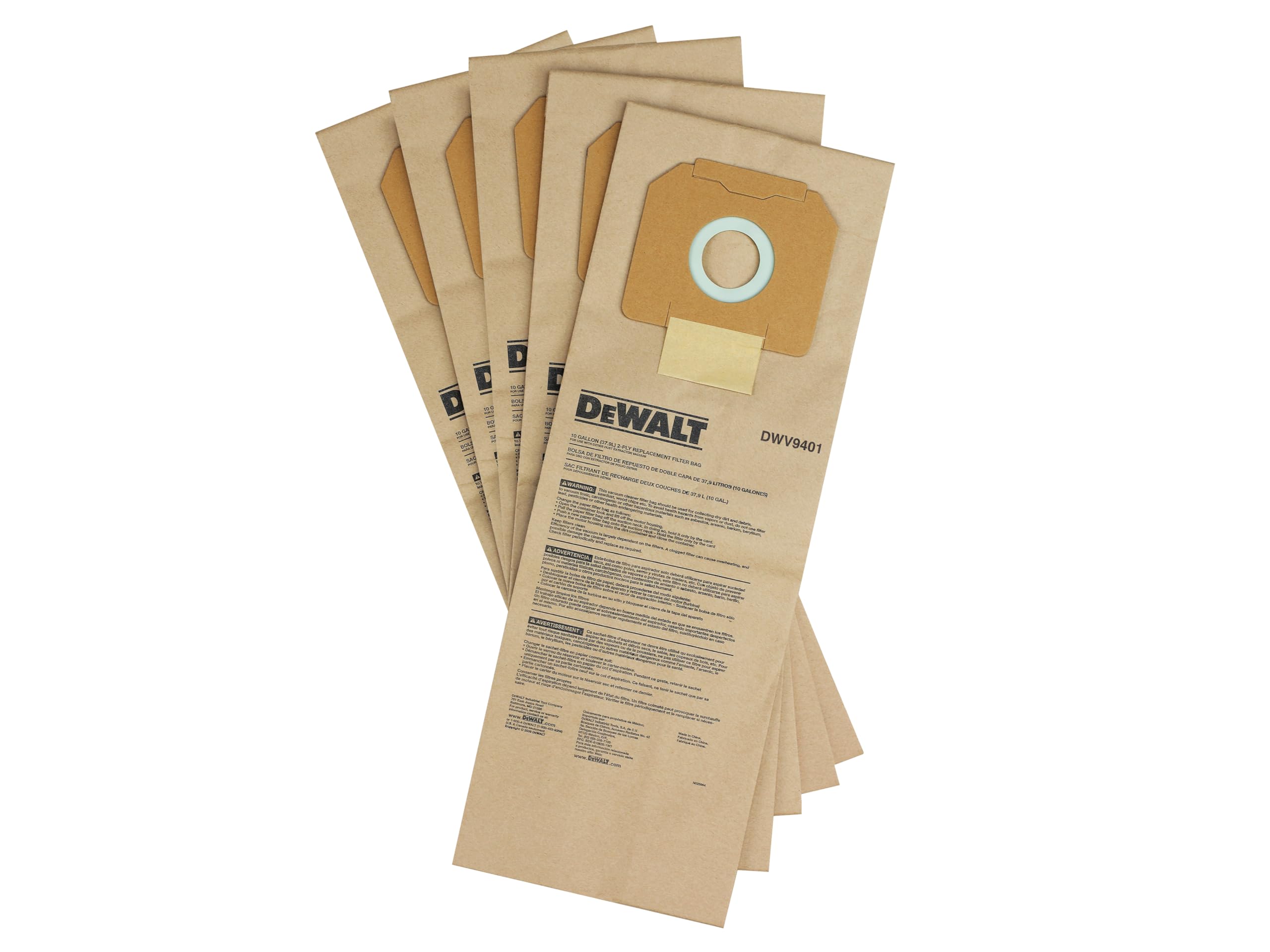 DeWalt DEWALT Papier-Staubbeutel (5 St.) DWV902M/L