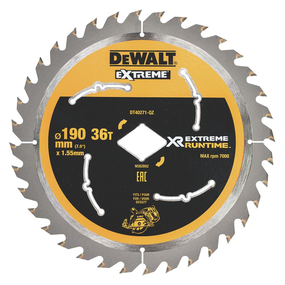 DeWalt Lame de scie circulaire 190 x 30mm 36 dents