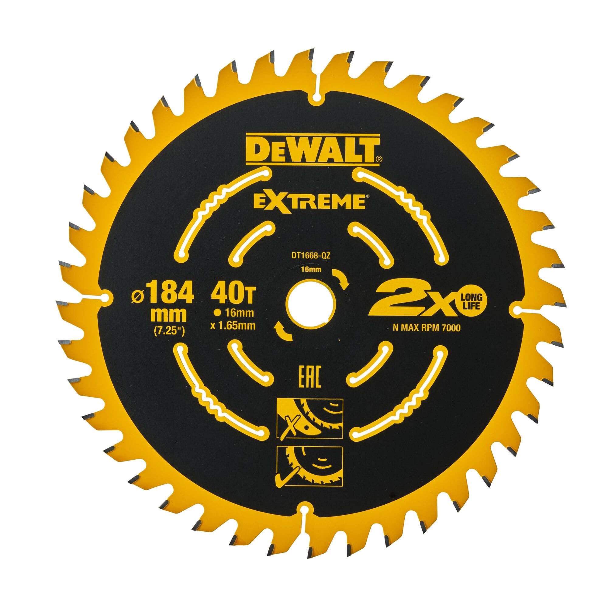 DeWalt DEWALT Kreissaegeblatt Akku 184/16mm 40WZ