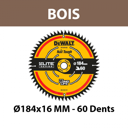 DeWalt Lame de scie circulaire Elite Bois Ø184 mm