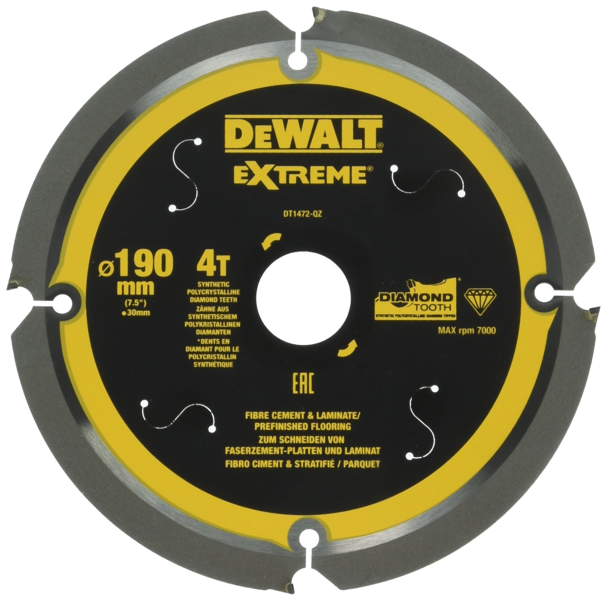 DeWalt DEWALT Kreissaegeblatt PCD 190/30mm 4Z