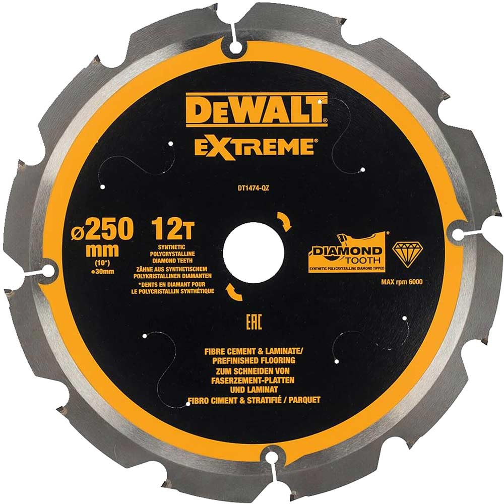 DeWalt DEWALT Kreissaegeblatt PCD 250/30mm 12Z