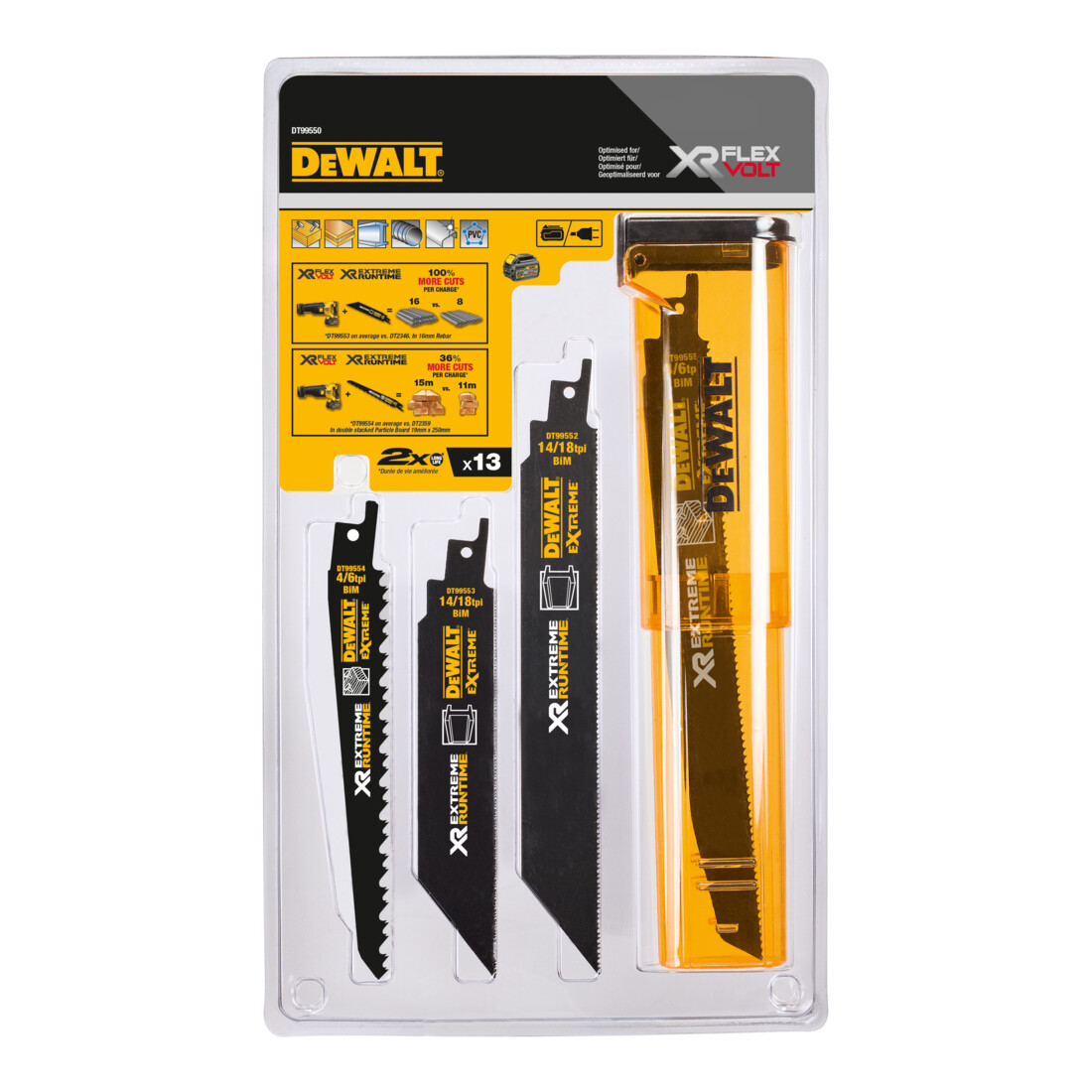 DeWalt DEWALT Flexvolt Saebelsaegeblatt-Set 13-tlg