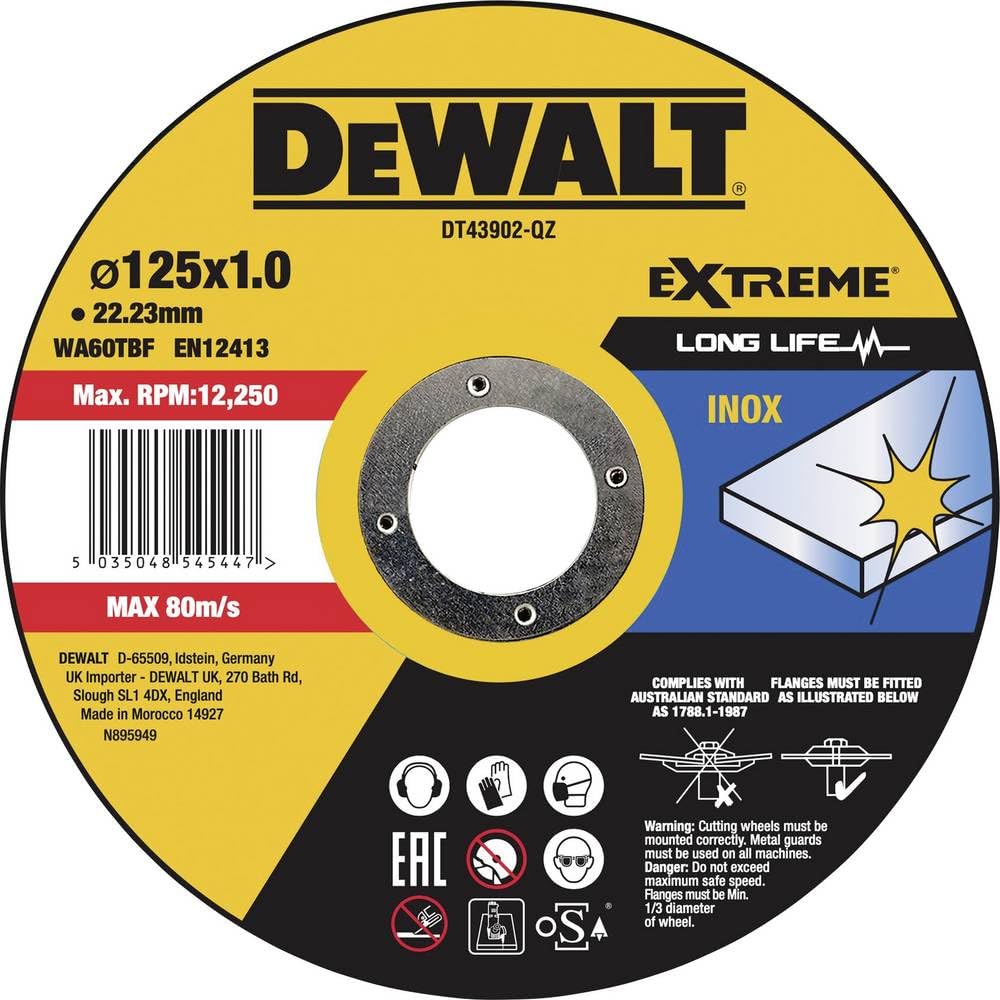 DeWalt DEWALT Trennscheibe 125x1x22,23 mm Inox