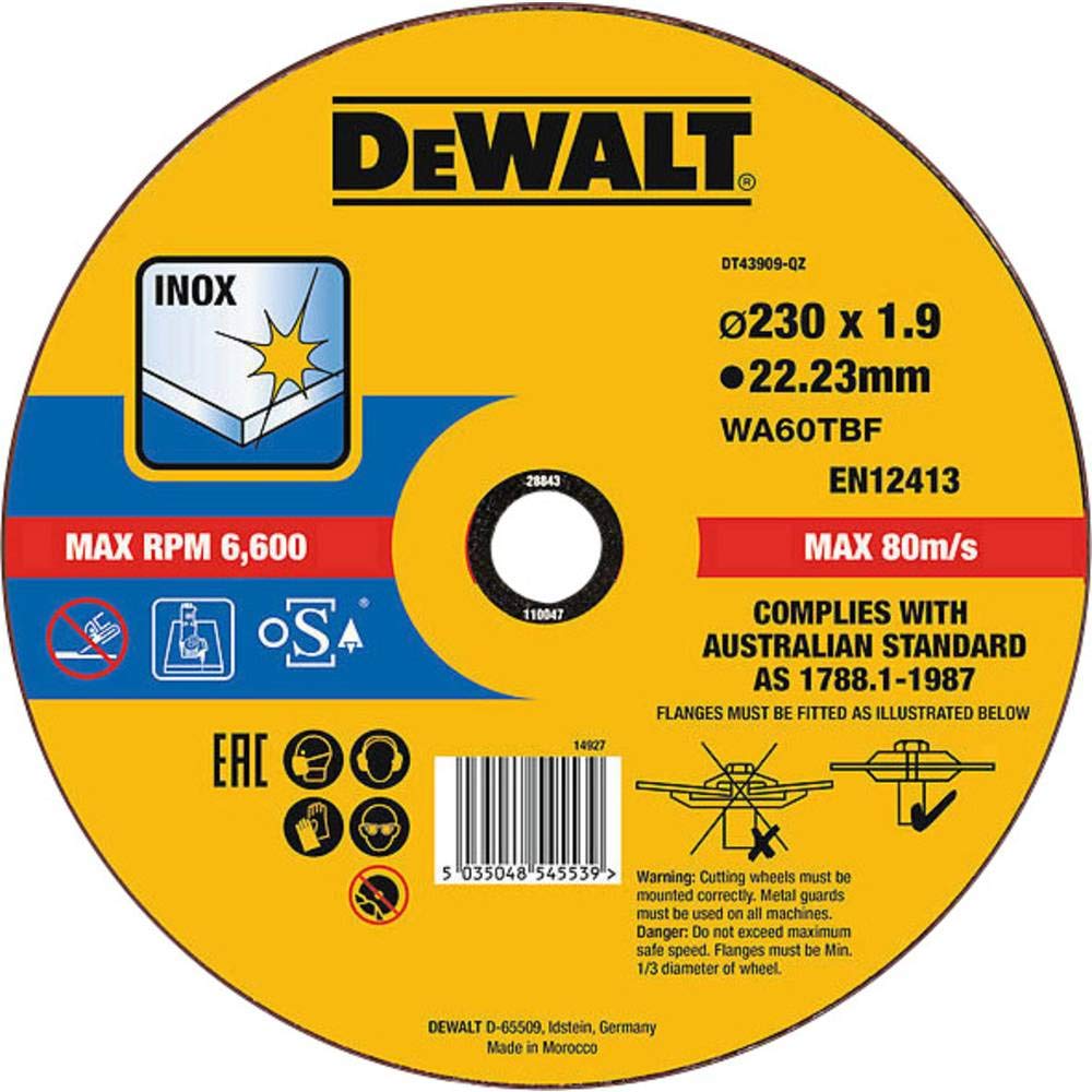 DeWalt DEWALT Trennscheibe 230x1,9x22,23 mm Inox