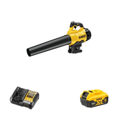 DeWalt Souffleur 18V DCM562PB-QW + 1 batterie 18V 5 Ah + 1 chargeur DCB1104-QW