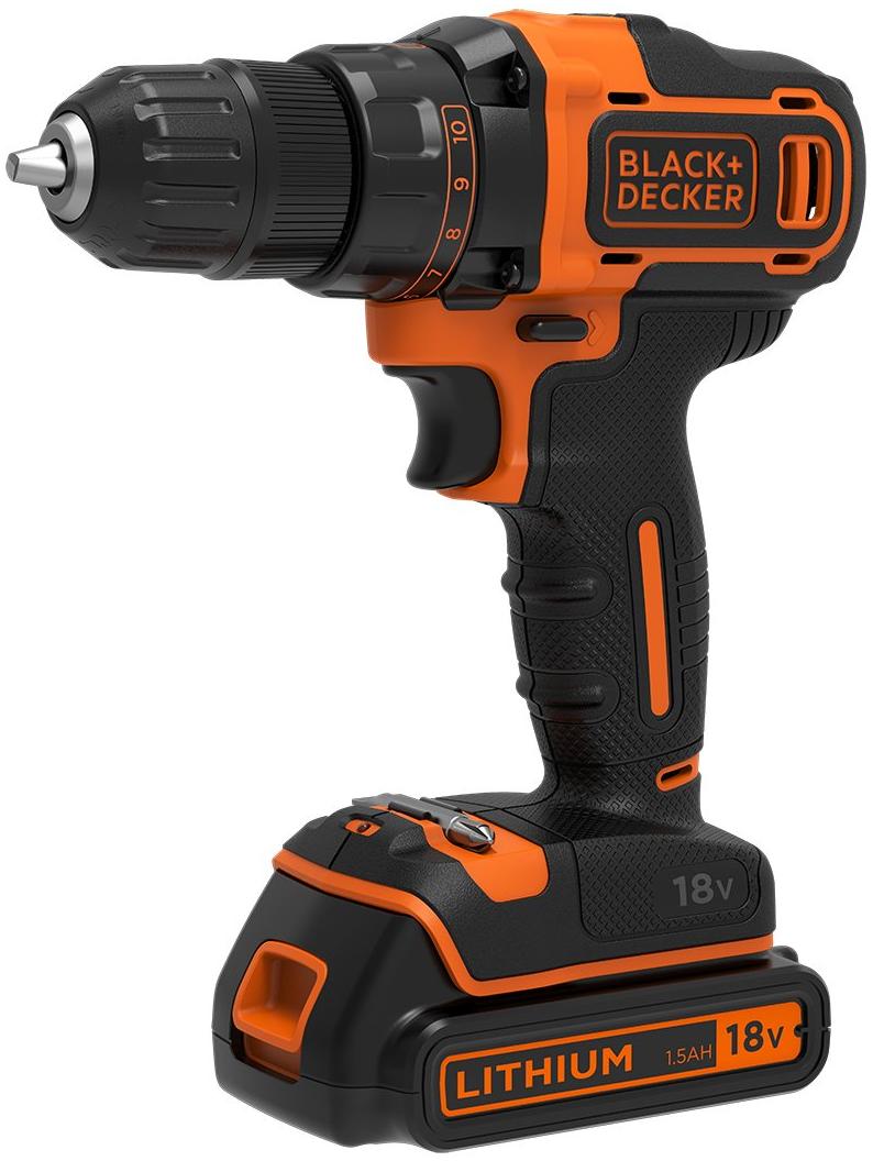 BLACK & DECKER BDCDD186B Perceuse visseuse 2 Vitesses sans fil 18V 2x Batteries