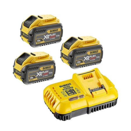 DeWalt Pack 3 batteries 18-54V Flexvolt 9-3 Ah + Chargeur DCB118