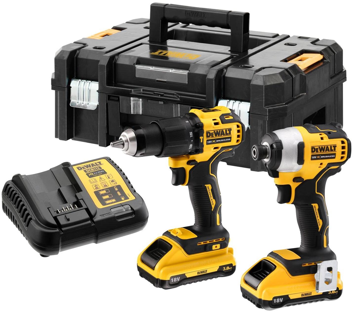 DeWalt perceuse dewalt visseuse DCD709 18.0 V avec batterie 3.0 Ah 2 avec coffret