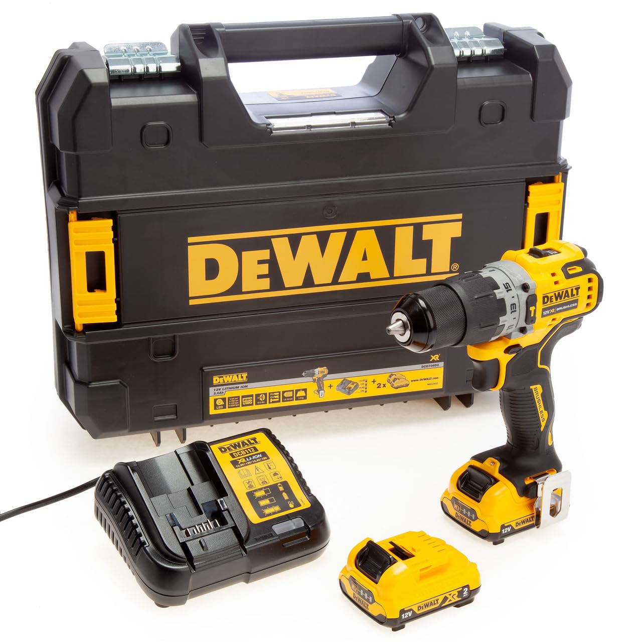 DeWalt perceuse dewalt visseuse dcd706 12.0 V 250 W avec batterie sans fil 2.0 Ah
