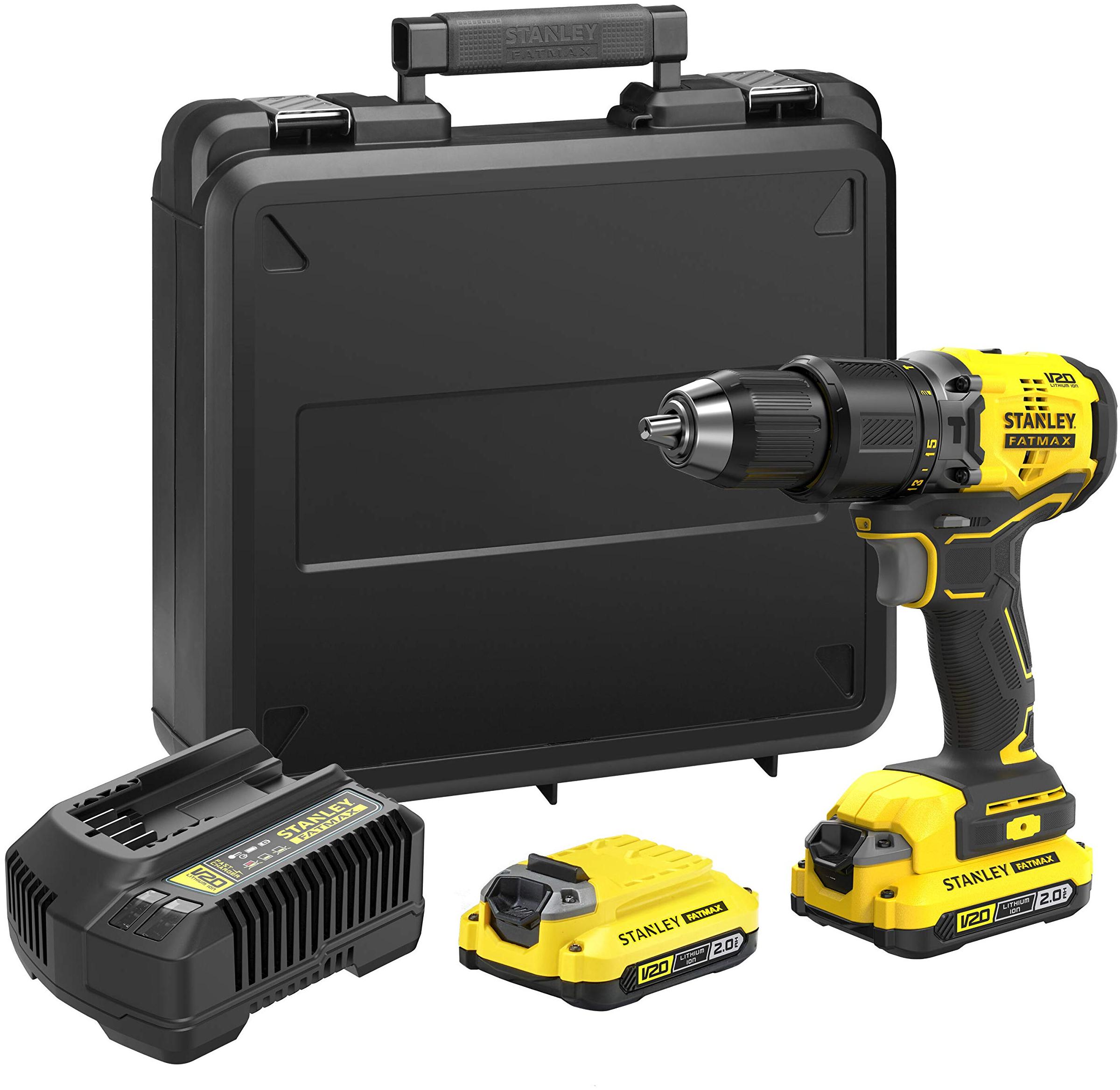 Stanley Fatmax Perceuse visseuse à percussion sans fil V20 18V Stanley Fatmax SFMCD715D2K-QW