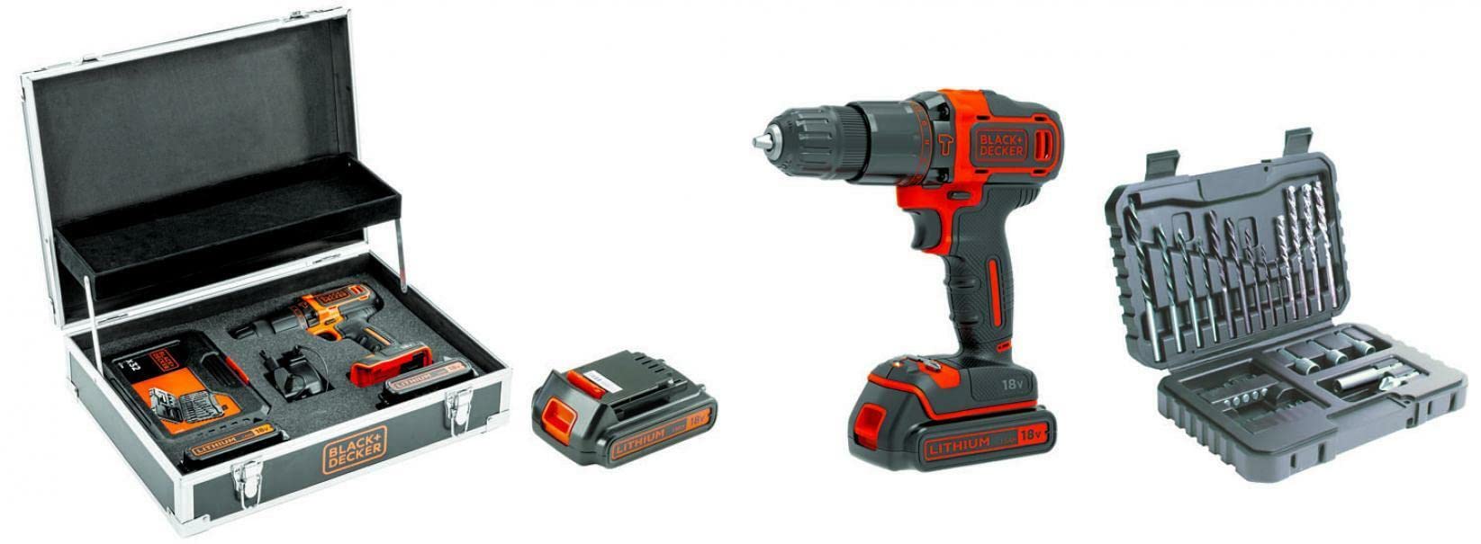 BLACK & DECKER Akku-Schlagbohrschrauber BDCHD18B2FC