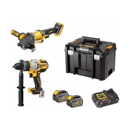 DeWalt Pack 2 outils 18V/54V DCK2016TNT-QW (DCD999 + DCG418) + 2 Batteries + Chargeur