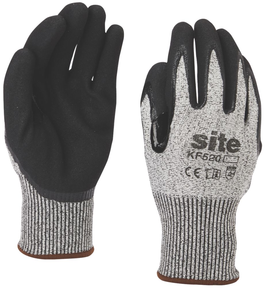 Site Gants de travail anti-coupure KF520 gris / noirs taille XL