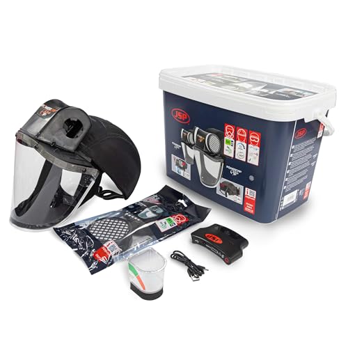 JSP Masque respiratoire à ventilation assistée  PowerCap Active IP 8hr Multi Plug avec casque et écran facial intégrés