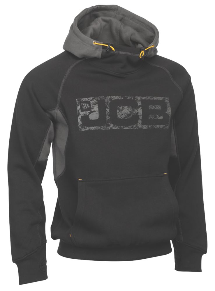 JCB Sweat à capuche Horton noir/gris, taille M