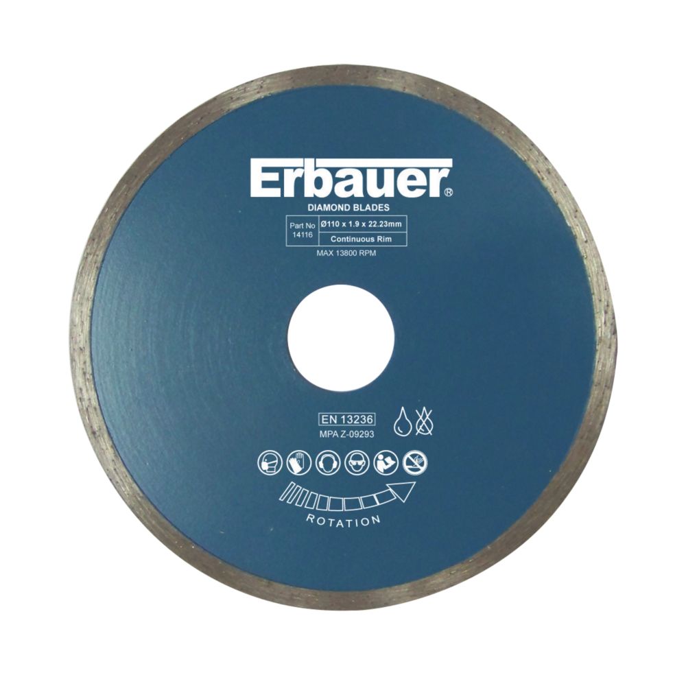 Erbauer Disque diamant carrelage 110 x 22,23mm