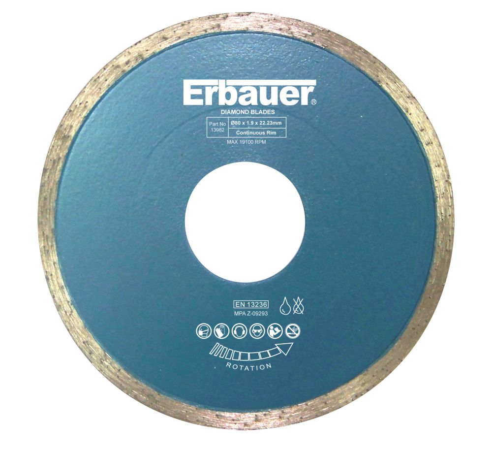 Erbauer Disque diamant carrelage 80 x 22,23mm