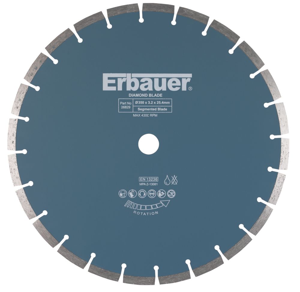 Erbauer Disque diamant segmenté béton/pierre 350 x 25,4mm