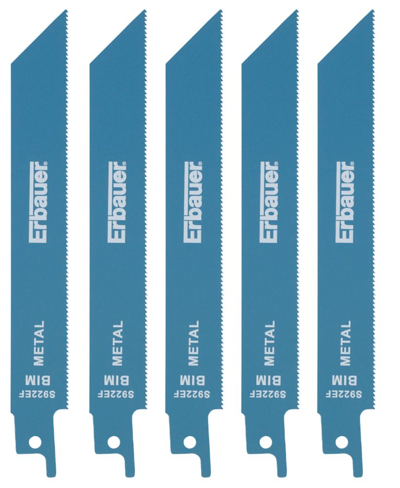 Erbauer Lot de 5 lames pour scie sabre 150mm SS922EF