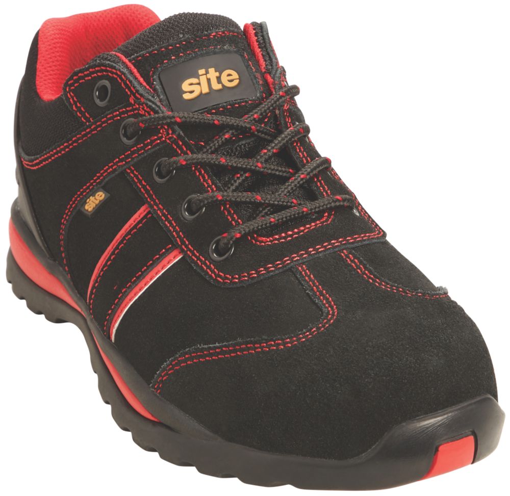 Site Baskets de sécurité S1 P Coltan noir / rouge pointure 42