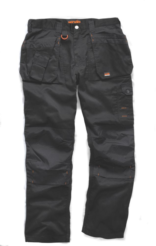 Scruffs Pantalon de travail , noir, taille 48, longueur 84 cm