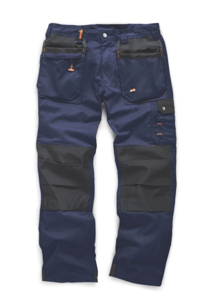 Scruffs Pantalon de travail Plus , bleu marine, taille 46, longueur 81 cm