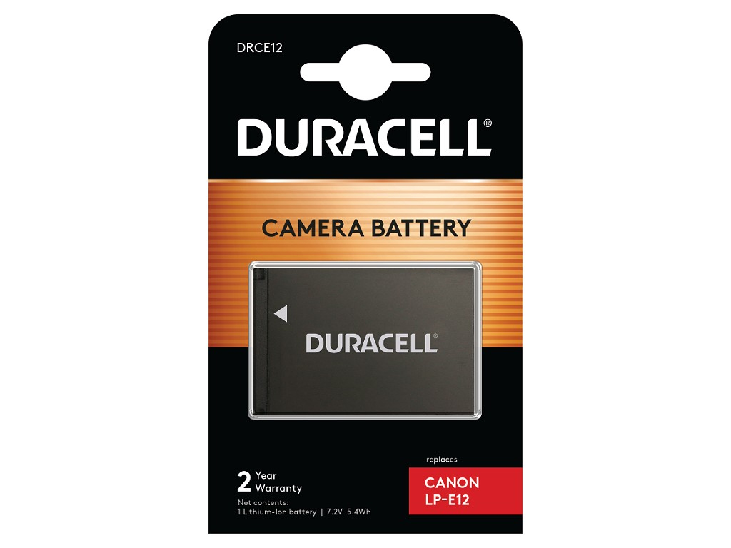 Duracell batterie lp-e12 pour appareil photo canon