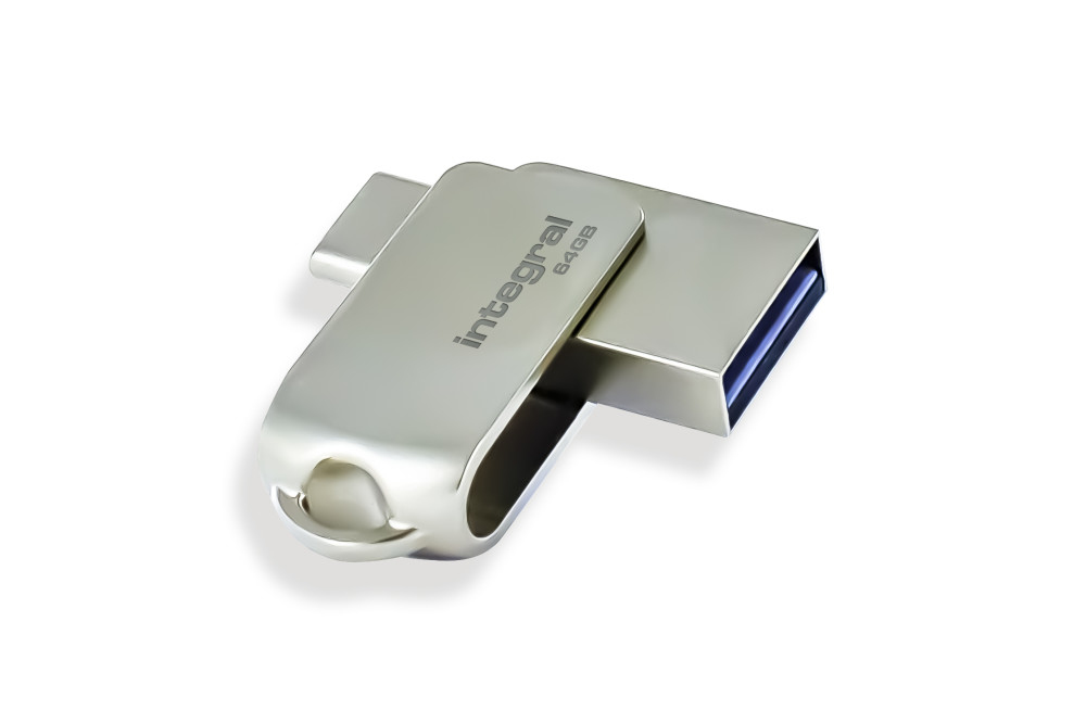 INTEGRAL 64GB CLE USB3.0 DRIVE 360-C DUAL TYPE-C METAL