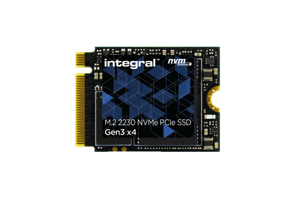 INTEGRAL 1TB-1024GB SSD M.2 2230 NVME 1.3 PCIe Gen3 x4 R-3400MB/s W-3000MB/s TLC TBW 750