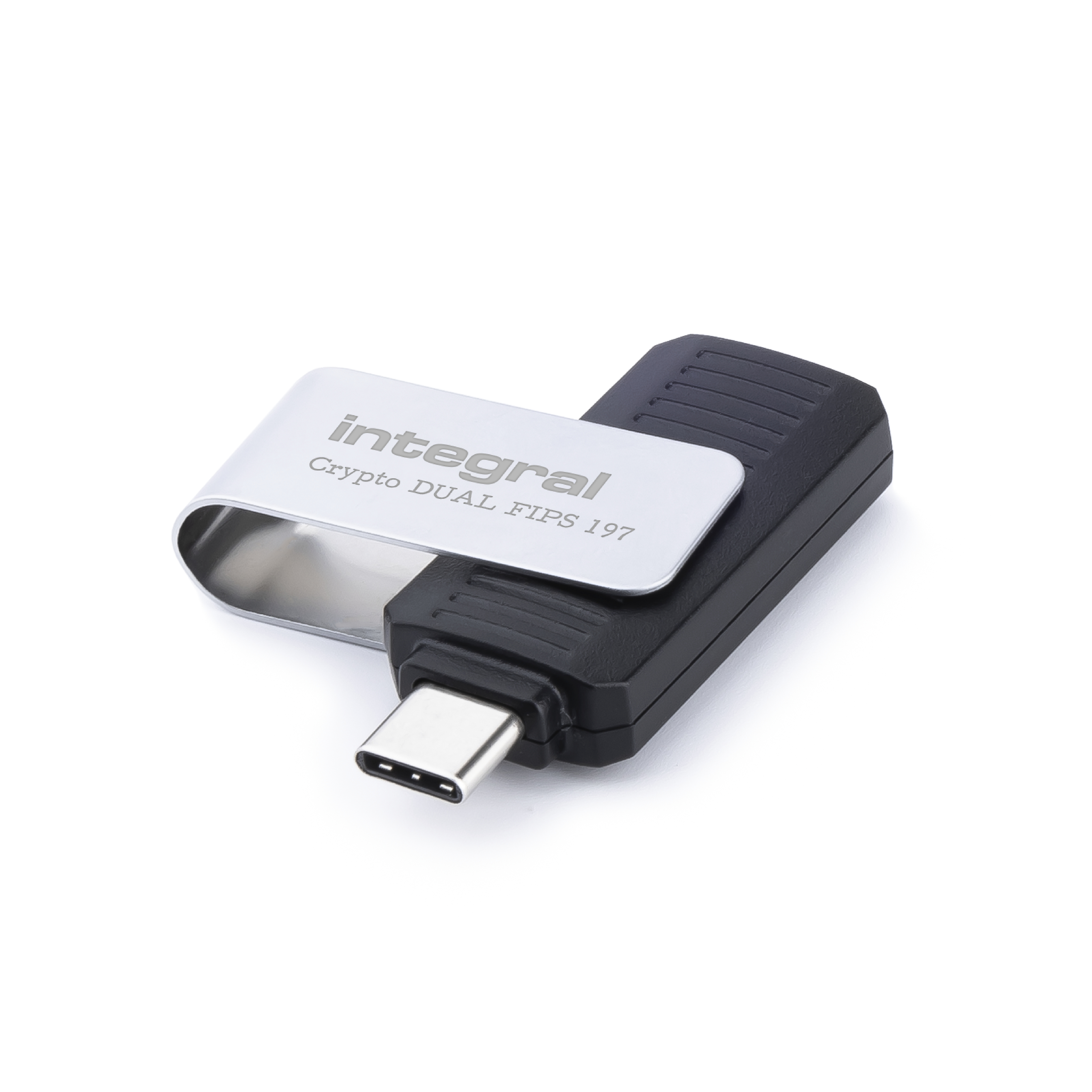INTEGRAL 32GB HARDWARE ENCRYPTED USB-C 3.2 GEN1 DRIVE SECURE DUAL PASSWORD ADMIN/USER 256BIT AES CRYPTO-C FIPS 197