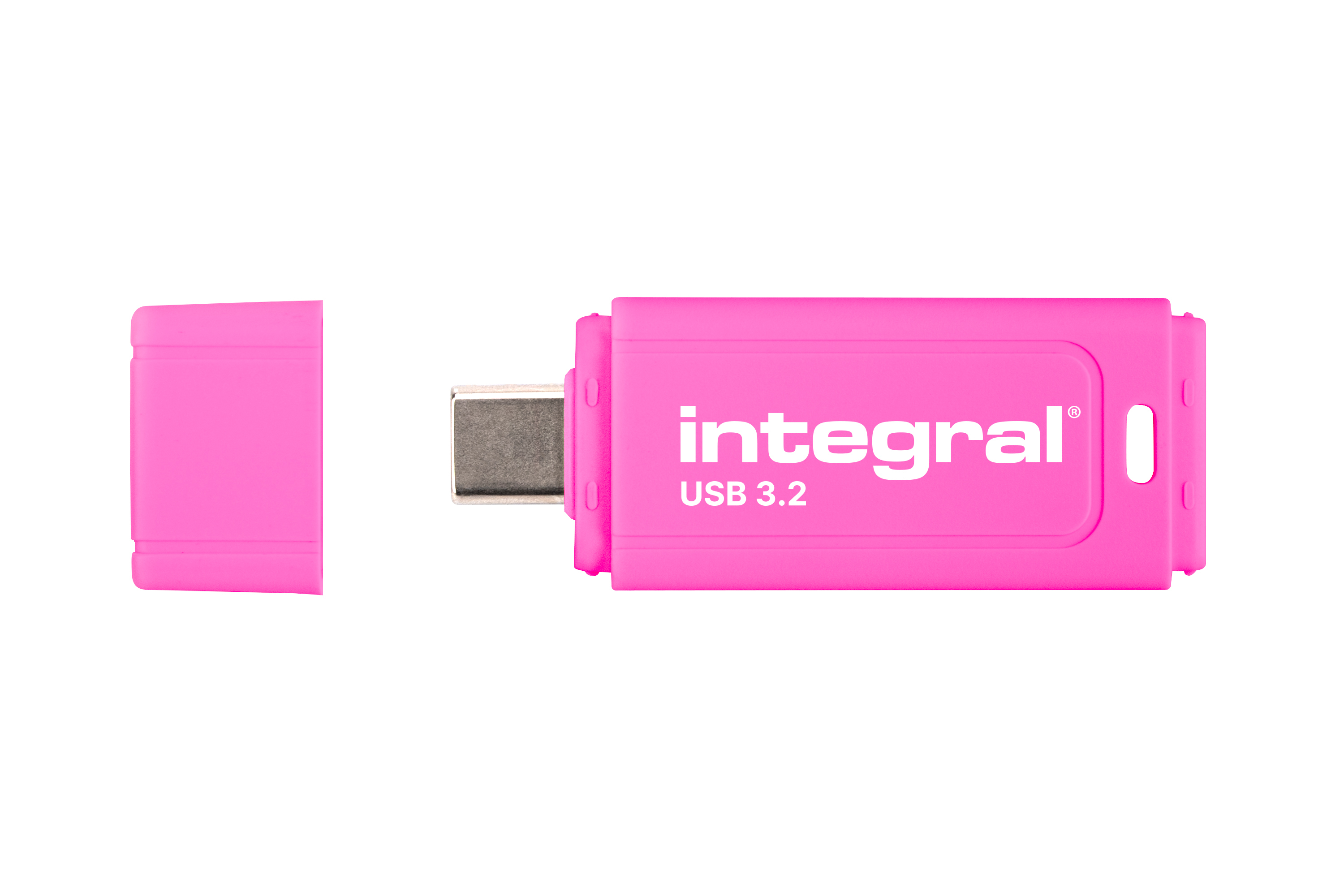 INTEGRAL CLE USB 64GB USB-C 3.2 GEN1 DRIVE (USB3.1 USB3.0) NEON-C ROSE FLUO JUSQU'A 150MB/s EN LECTURE ET 30 MB/s EN ECRITURE