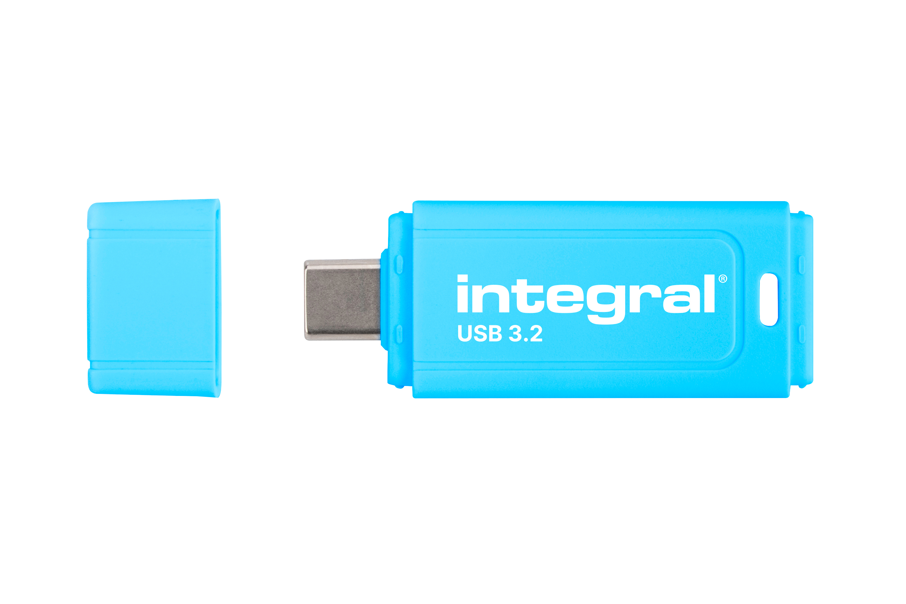 INTEGRAL CLE USB 128GB USB-C 3.2 GEN1 DRIVE (USB3.1 USB3.0) NEON-C BLUE JUSQU'A 150MB/s EN LECTURE ET 30 MB/s EN ECRITURE
