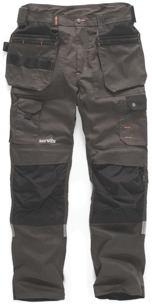Scruffs Pantalon de travail Trade Stretch , gris et noir, taille 44, longueur 81 cm