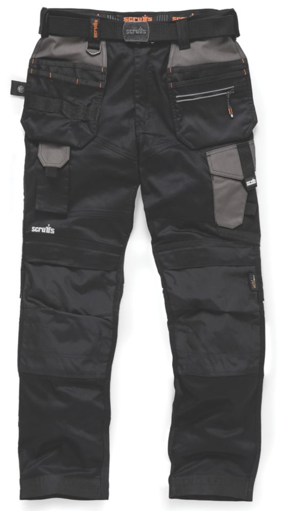 Scruffs Pantalon de travail Pro Flex Holster , noir, taille 40, longueur 81 cm