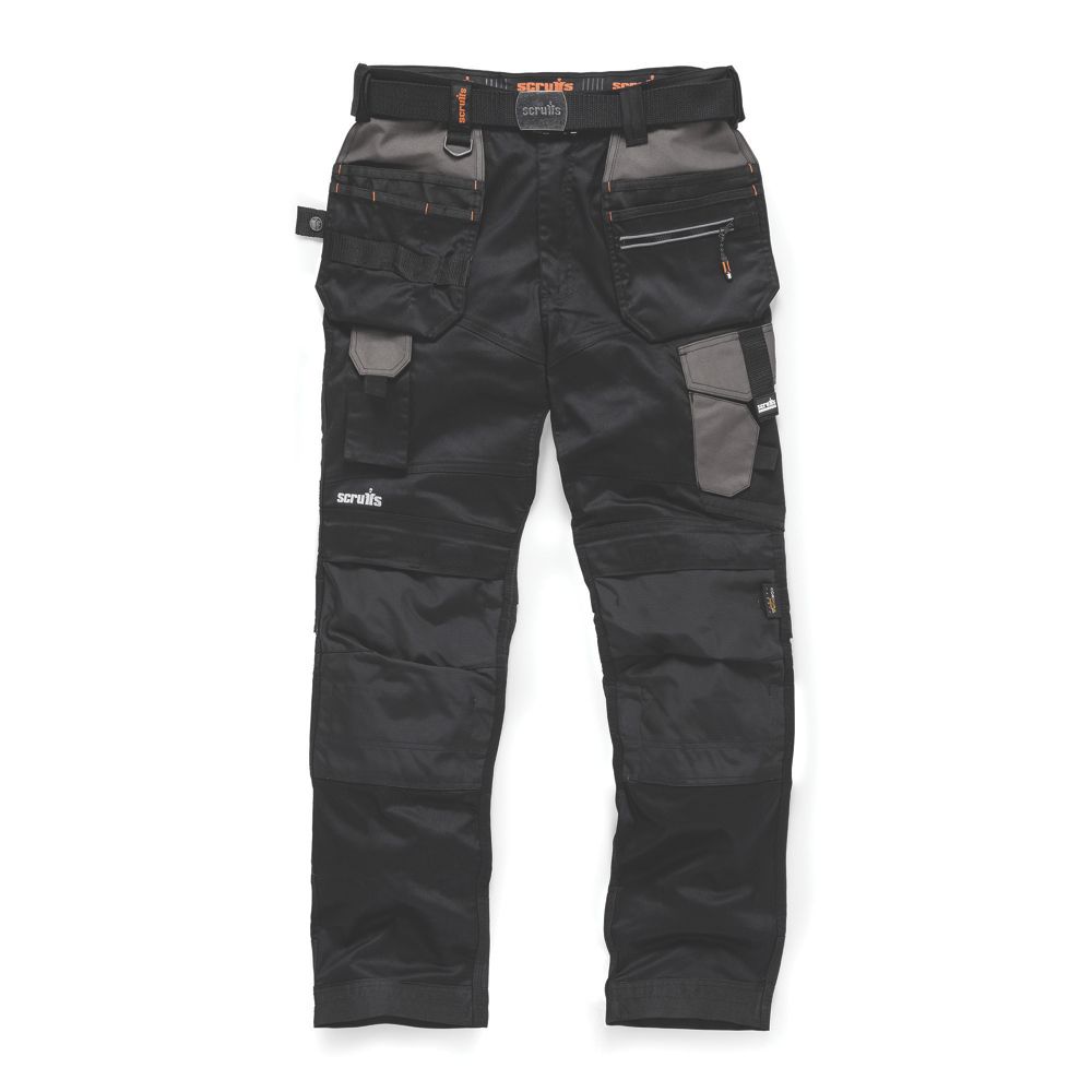 Scruffs Pantalon de travail Pro Flex Holster , noir, taille 44, longueur 86 cm