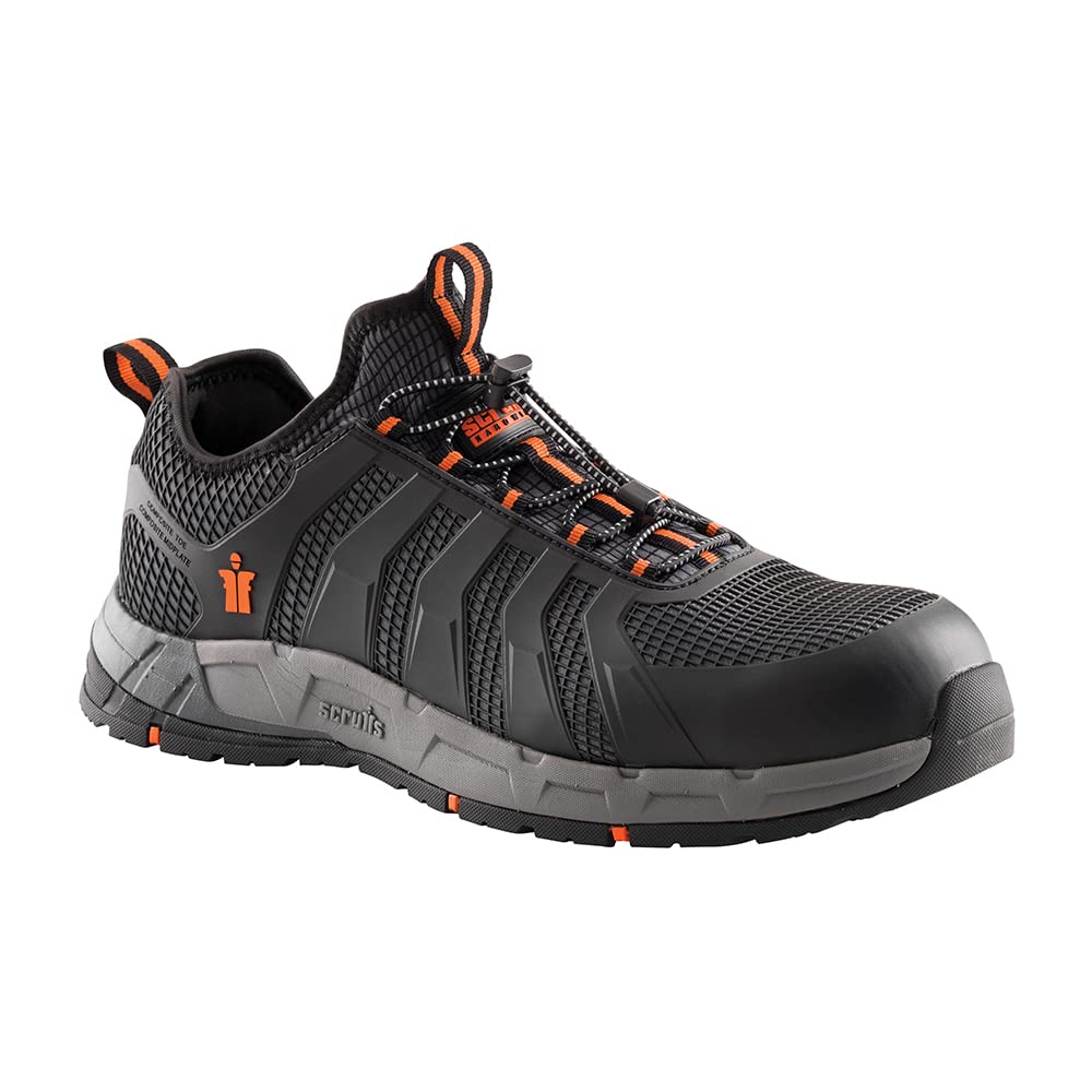Scruffs Baskets de sécurité sans lacets sans métal S1 P Argon noir/gris pointure 46