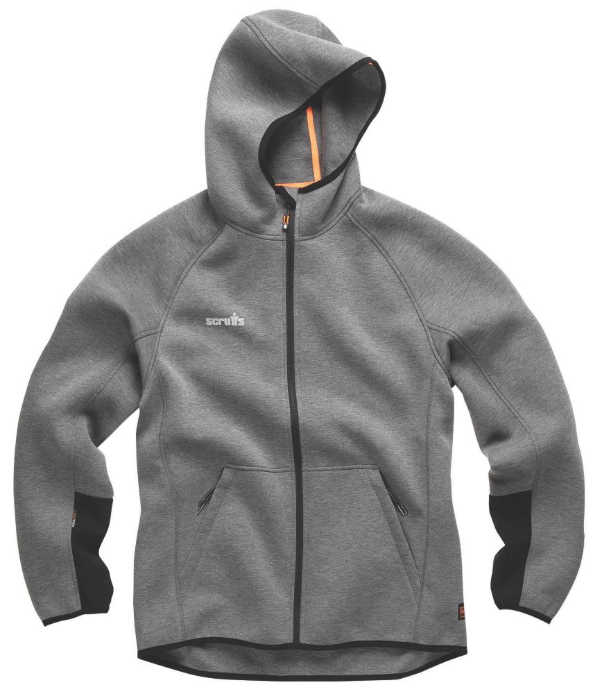 Scruffs Sweat de travail à capuche Air-Layer gris, taille M