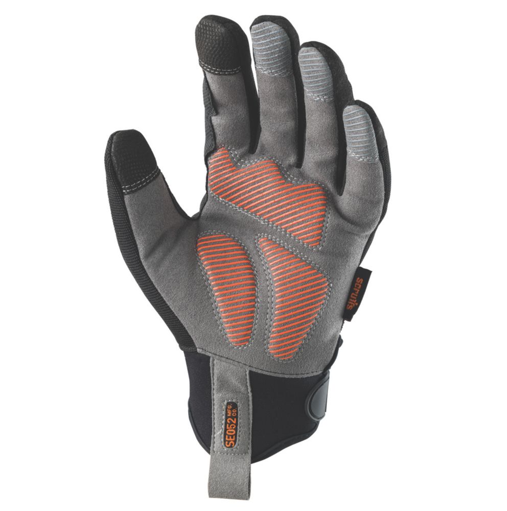 Scruffs Gants de manutention tactiles Trade Shock Impact noir et gris taille L