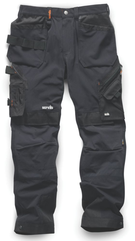 Scruffs Pantalon de travail Pro Flex Plus , noir, taille 44, longueur 86 cm