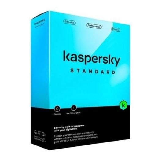 KASPERSKY Antivirus Standard 10 appareils 1 licence Support physique Optimisation du PC