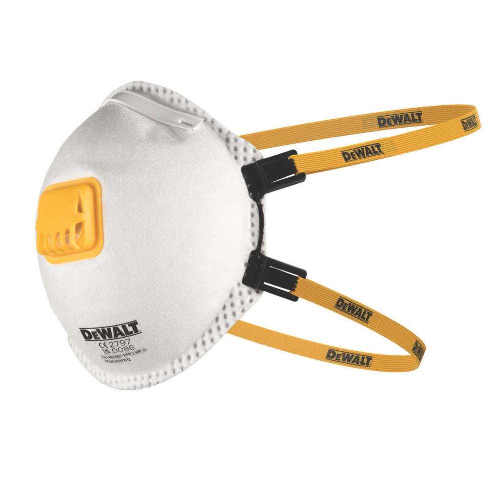 DeWalt Lot de 2 masques FFP2 NR D jetables moulés à soupapes P2