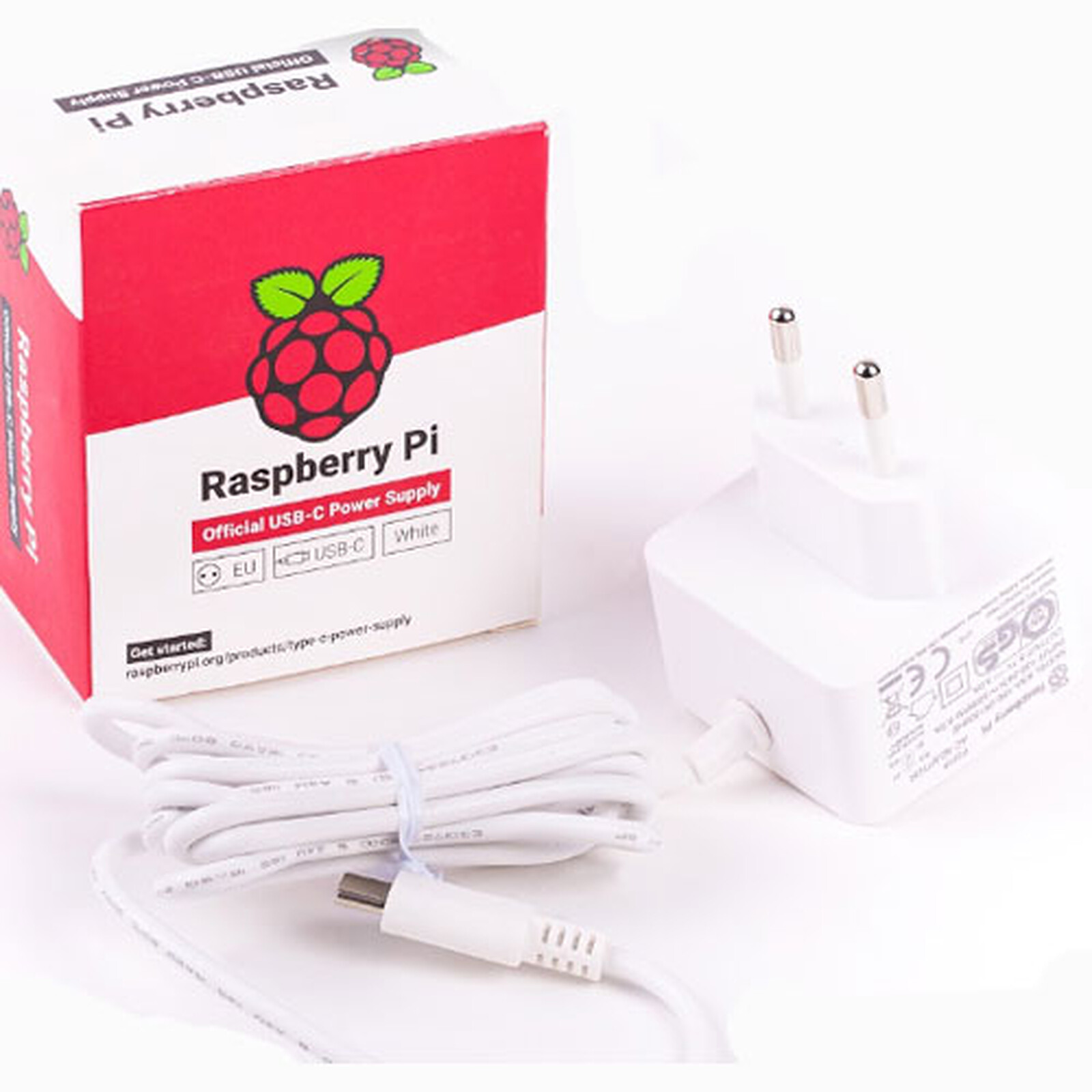 Raspberry Alimentation secteur USB-C 5V 3A Blanc