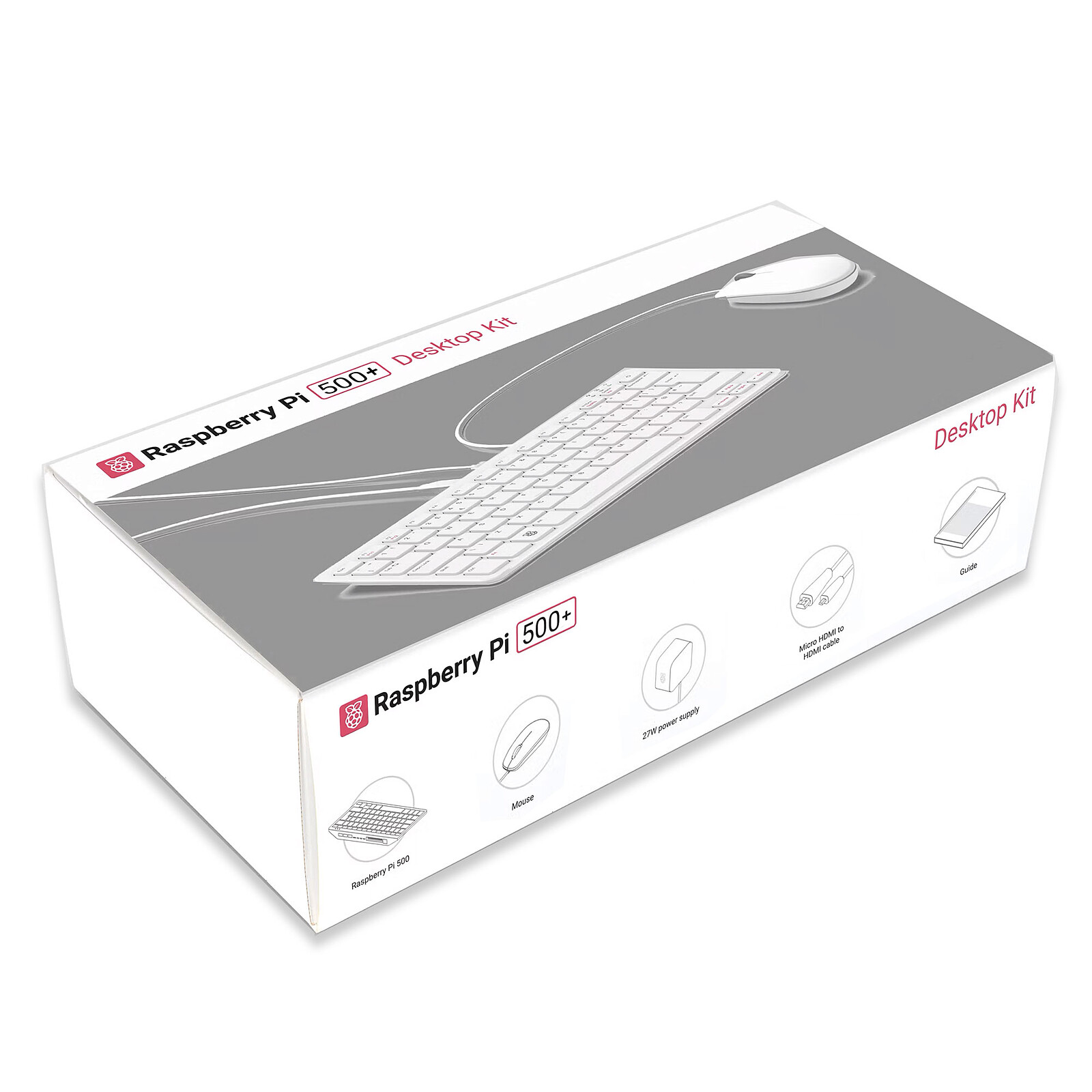 Raspberry - Kit Raspberry Pi 500+ - Mini ordinateur Raspberry Pi 5 16 Go SSD 256 Go dans un Clavier compact AZERTY avec alimentation, câble HDMI et souris - Raspberry Pi OS préinstallé