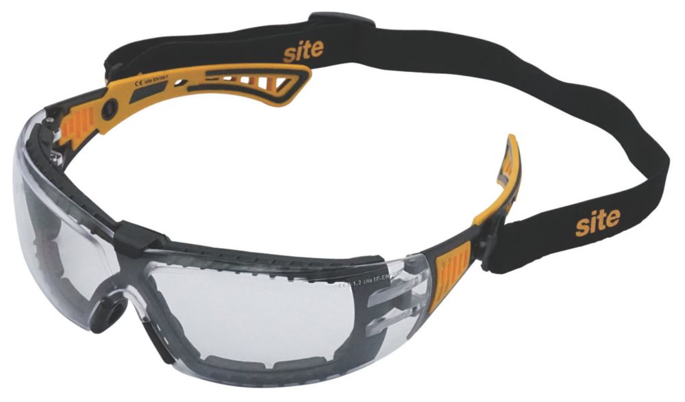 Site Lunettes de protection à verres transparents avec bande SEY232
