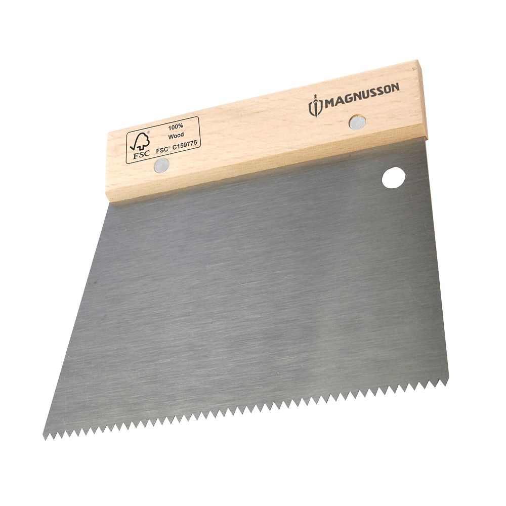 Magnusson Peigne à colle carrelage crantée 4mm V4 180mm x 115mm